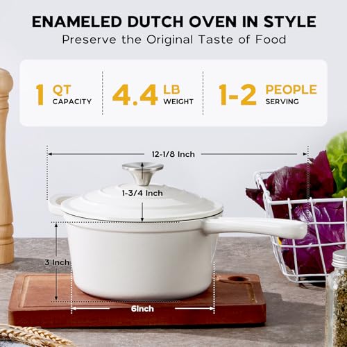 1QT Sauce Pan (White / 1 Quarts)
