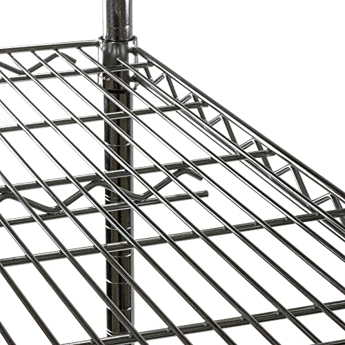 Shelving Inc. 8" d x 18" w Chrome Wire Shelving with 3 Tier Shelves (8" d x 18" w x 34" h)