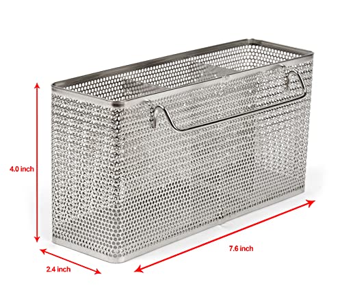 Kitchen Utensil Chopsticks Perforated Holder with Hooks (Large Rectangle)
