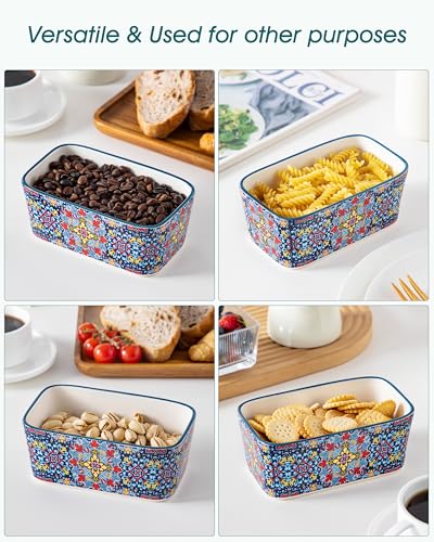 6.5" Butter Dish with Lid (Twilight Bloom)