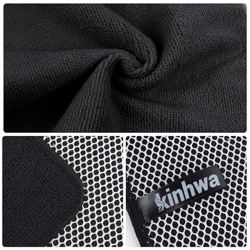 Dish Cloths for Washing Dishes with Scrub Side (Black / 7inchx7inch)