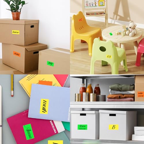 Colored Labels Stickers 3 x 2 Inch (Yellow/Fluorescent/Orange / 2*3 inch)