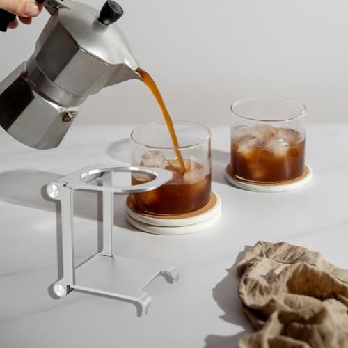 Coffee Drip Holder with Base Coffee Dripper Stand Coffee Filter Holder Portable Espresso Tool for Outdoor Travel Camping (11x9.42x7.7cm)