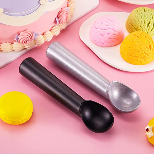 12 Pcs Ice Cream Scoop Set (Black and Silver)