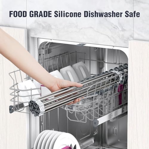 Roll Up Dish Drying Rack Over Sink (Marble / 17.7 x 15.5 in)