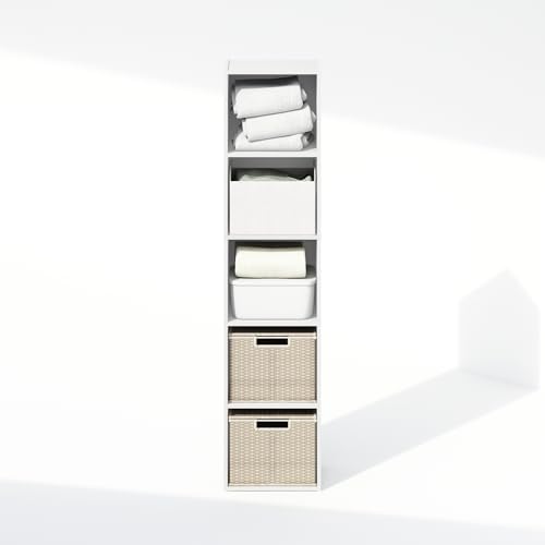 Reed Closet Organizers and Storage (White / 5-Tier; 12" W)