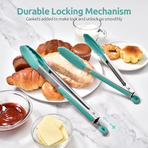 Kitchen Tong for Cooking (Aqua Sky / 9+12 inch)