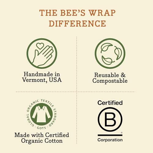 Beeswax Food Wraps (3 Pack Honeycomb / Small, Medium, Large)