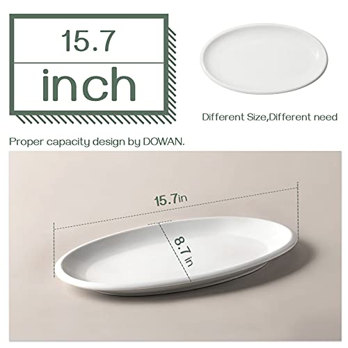 16" Serving Platters (White / 16 in x 8.7 in)