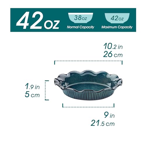 9 Inch Pie Pan for Baking (Green / 1 Pieces)