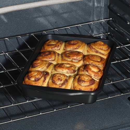 Teston 13 x 9 Inch Rectangular Baking Pan (13" x 9" Rectangular Cake Pan / Matte Black)