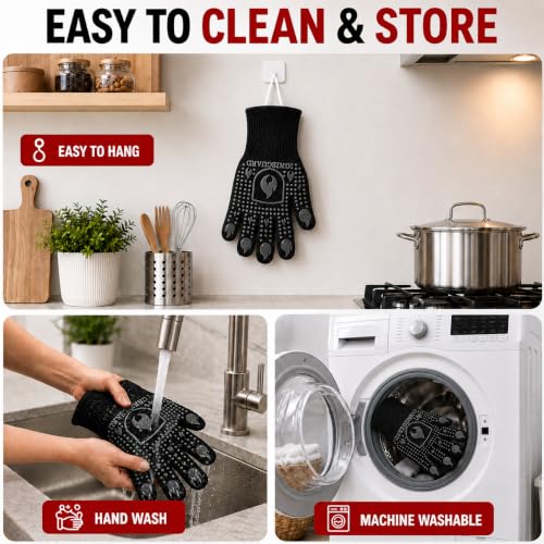 BBQ & Grill Gloves (Black / Medium)