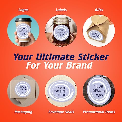 100 Custom Vinyl Stickers (Lavender Swirls / 6x6)