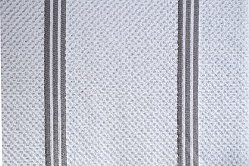 Kitchen Towels Pack of 4 (Gray Stripes / 16" x 26" - 4 pack)