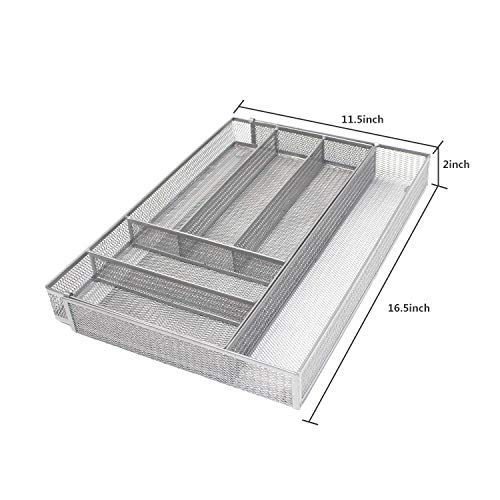 Utensil Drawer Organizer (Silver)