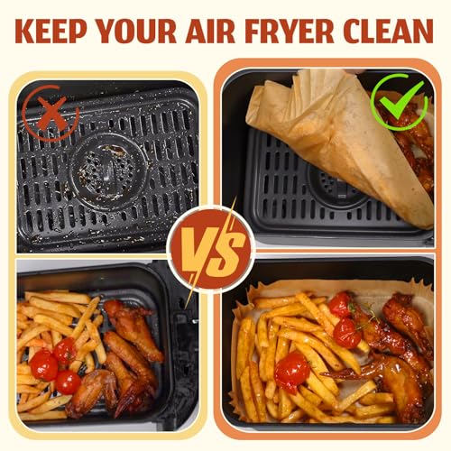 Air Fryer Liners Disposable (8.6x5.5Inch-Square-125PCS)