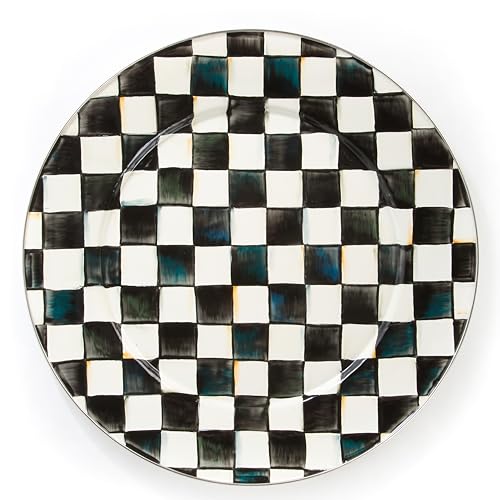 Enamel Serving Platter (Courtly Check)