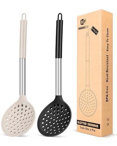 Kitchen Ladle Strainer (Black+Khaki)