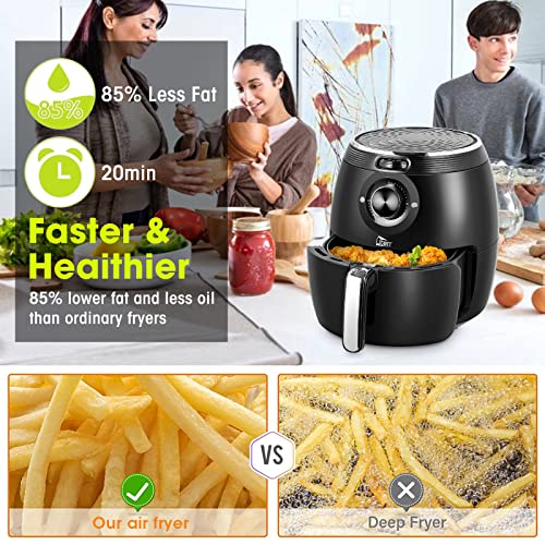 Air Fryer 5.8QT (Mechanical knobs / Black / 5.8 qt)