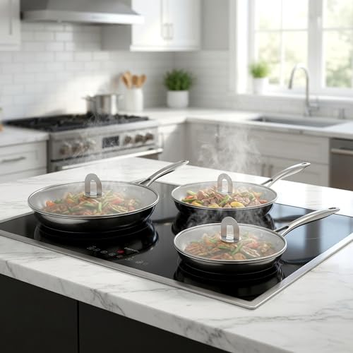 3 Pack - 10", 11.5", 13" Splatter Screens Set for Frying Pan (10", 11.5", 13")