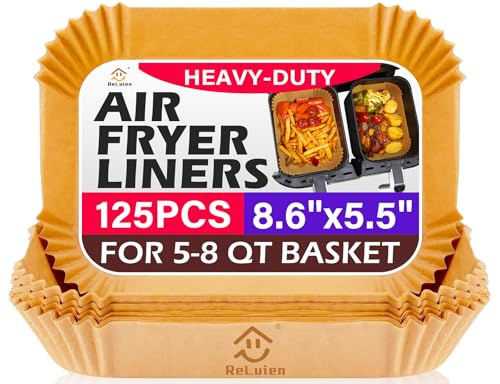 Air Fryer Liners Disposable (8.6x5.5Inch-Square-125PCS)