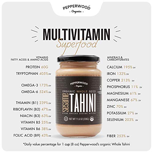 Organic Whole Sesame Tahini Paste (11.6 Ounce (Pack of 2))