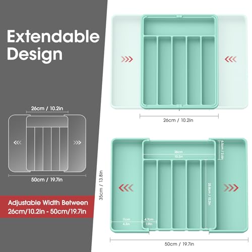 Silverware Drawer Organizer (Large / Green)