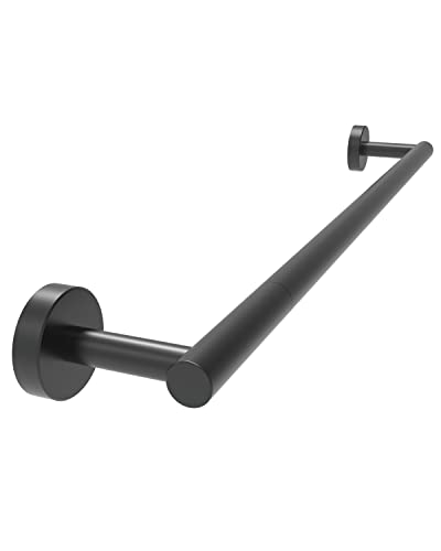 24 Inch Towel Bar Black Towel Rack for Bathroom Kitchen Towel Holder SUS304 Stainless Steel RUSTPROOF Wall Mount Total Length 26 inch (Matte Black / 24 inch(Center to Center))