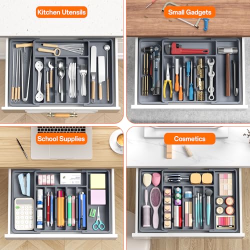 Large Silverware Organizer (Gray)