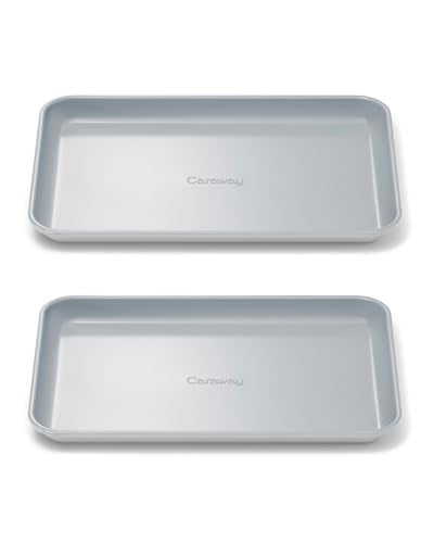 Non Stick Ceramic Small Baking Sheet Duo (Gray / 2x Small 9" x 13")