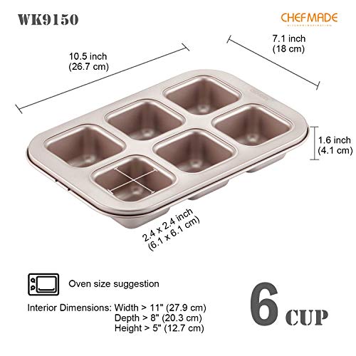 Brownie Cake Pan (Brownie Square 6 Cups)