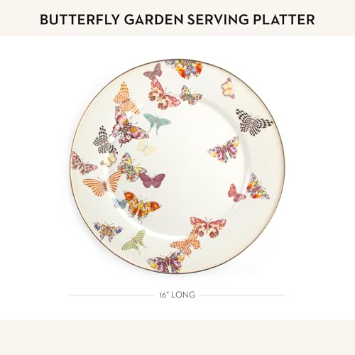 Enamel Serving Platter (Butterfly Garden)