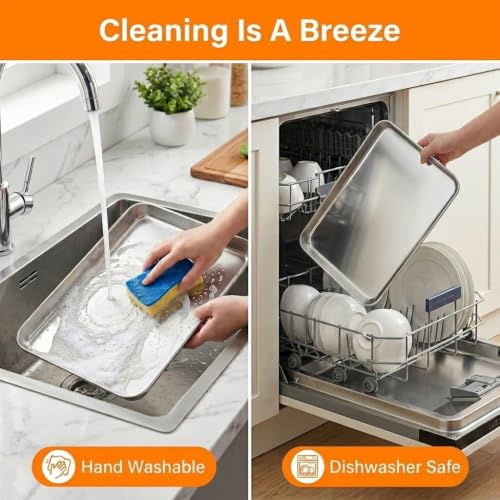 Baking Sheet 17.6"x 13"x 1" Stainless Steel Large Cookie Sheet Pan (17.6inch)
