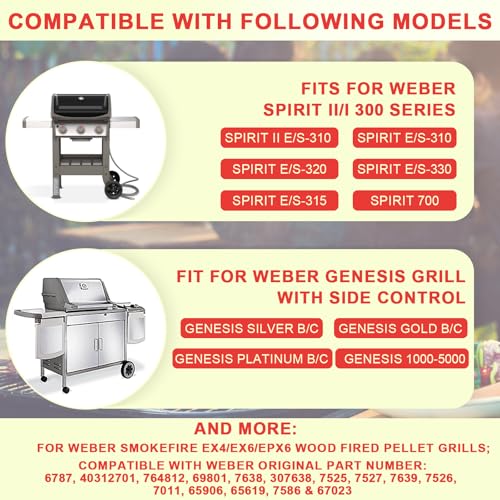 6787 Spirit 300 Full Size Griddle Insert for Weber Spirit I & II 300 Series (23.5" x 17.7" x 1.6")
