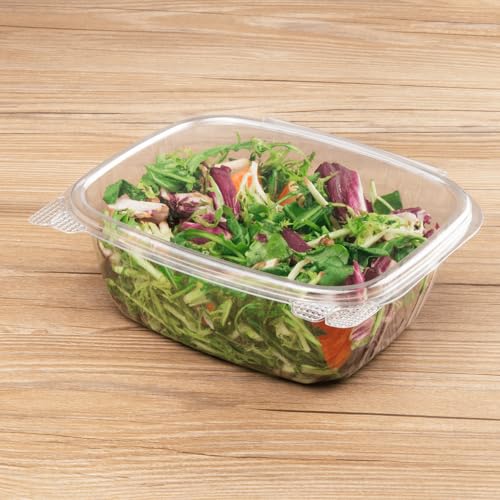 32 oz Clear Plastic Clamshell Containers with Hinged Lids (32oz)
