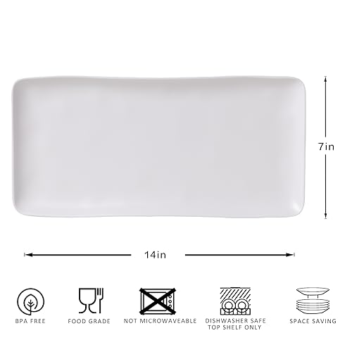 White Melamine Rectangular Serving Platter (White Rectangular platter)