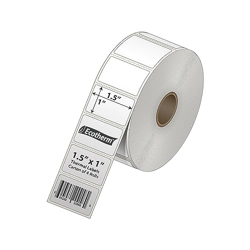 1.5" x 1" Thermal Labels (1.5 x 1 White - 5300 Labels)