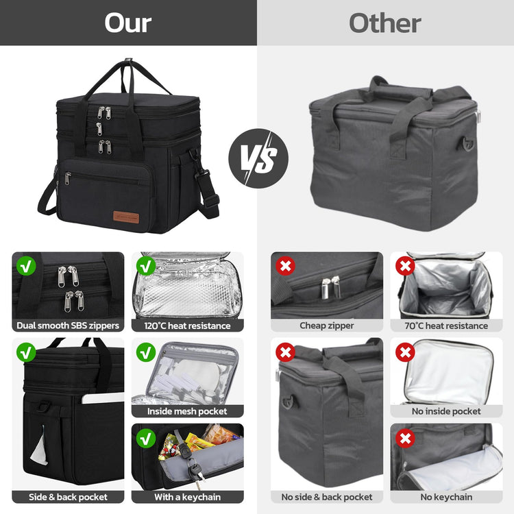 23L Insulated Lunch Box (A. Black)