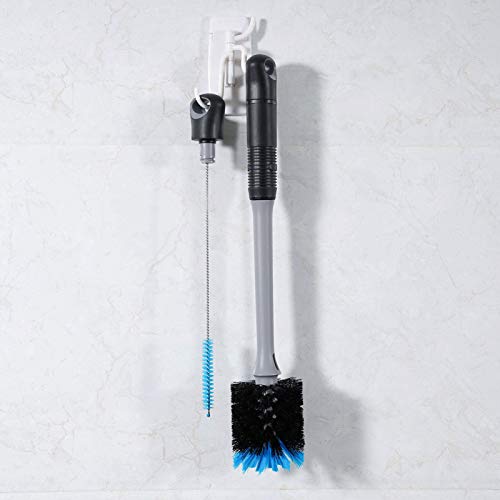 2-in-1 Bottle Brush and Straw Cleaner Brush, Black, 1 Pack (Black / 1 Count (Pack of 1))