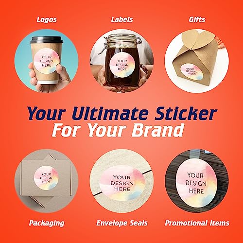 100 Custom Vinyl Stickers (Watercolor / 4x4)
