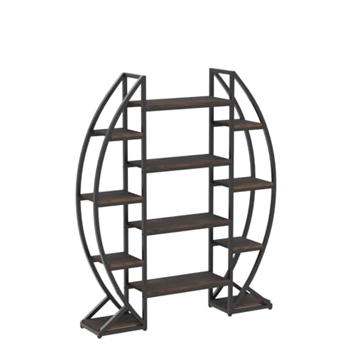 Oval Bookshelf (55" / Brown)