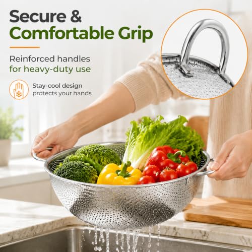 Colander 5qt Stainless Steel Micro (5 qt)
