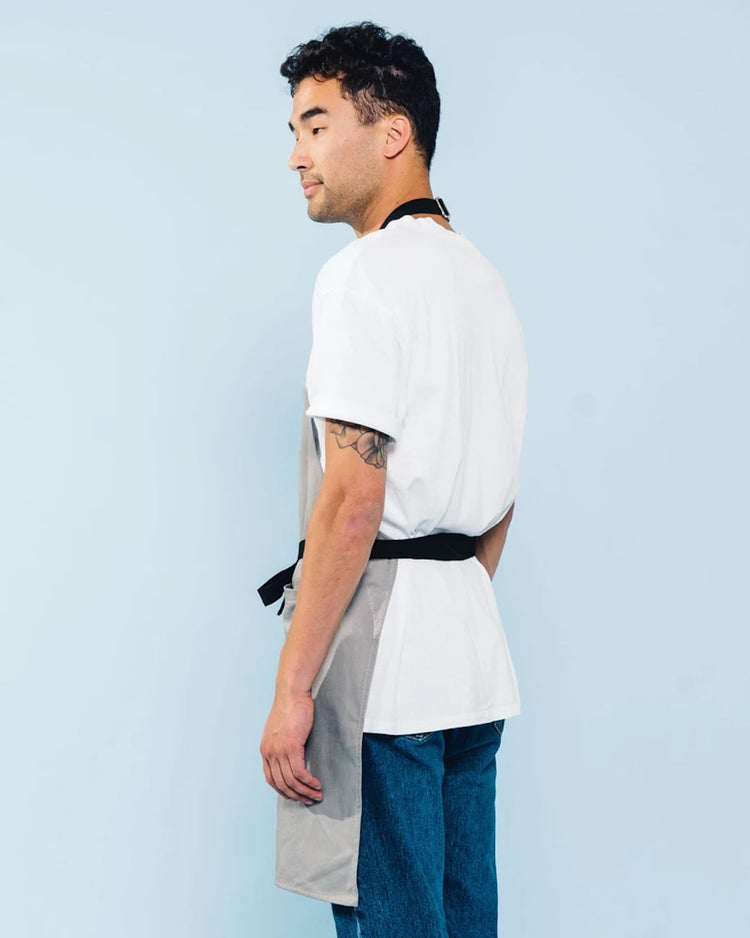 Daily Cotton Kitchen Apron for Cooking (Light Grey)