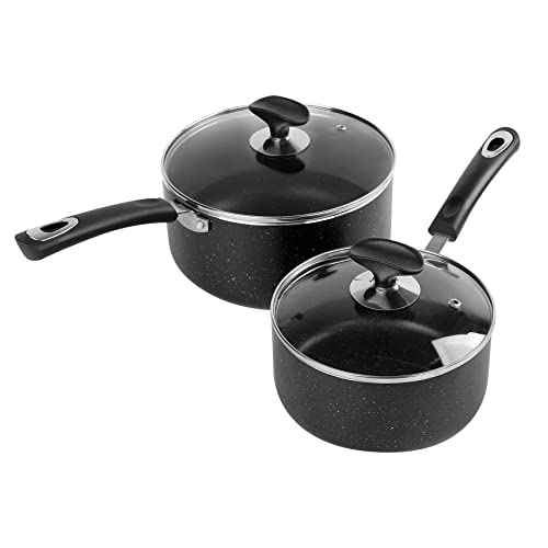 Nonstick Saucepan Set (Black / 2+3 sets)