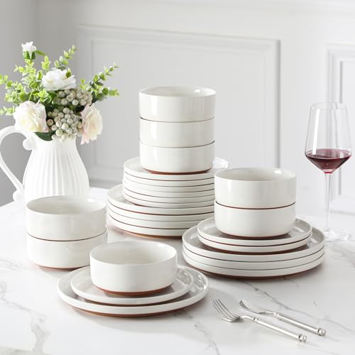 Plates and Bowls Sets (24 Pcs (Service for 8) / White)