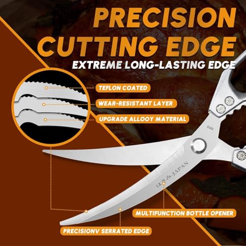 Kitchen Scissors for Food (Silver)