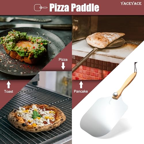 Metal Pizza Paddle with Cutter (12 inch with Cutter / Silver)