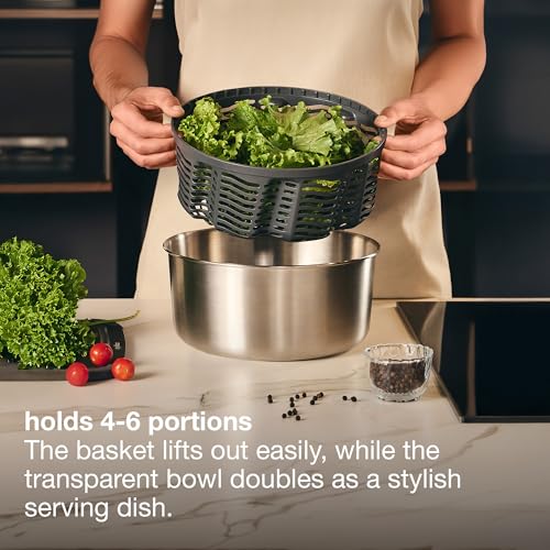 Easy Spin Salad Spinner (Stainless Steel / Large)