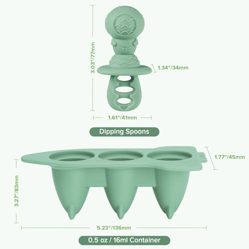 Baby Popsicle Molds for Breast milk Pops (Pea Green)