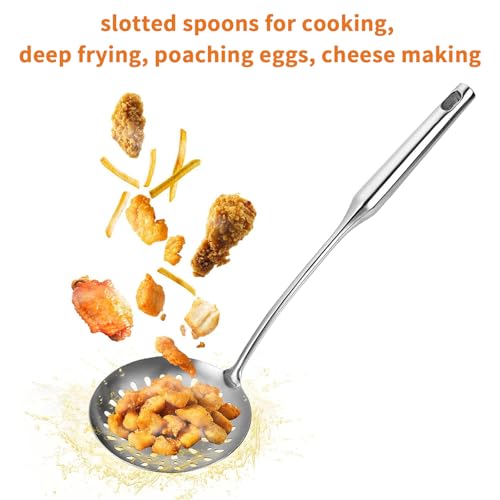 Skimmer Slotted Spoons for Cooking Frying (L)